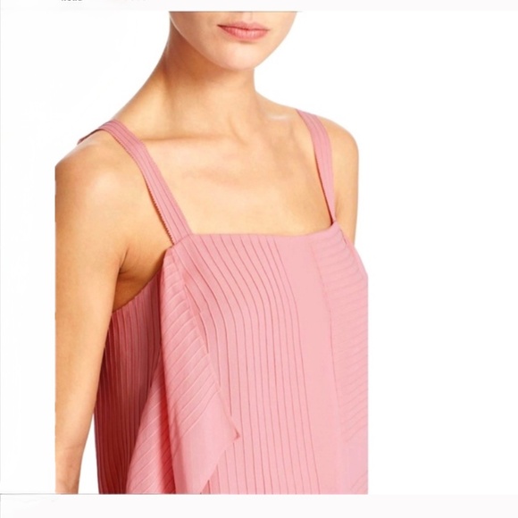 Tory Burch Fleur Pink Pintuck Silk Blouse Sz 8 NWT - Picture 1 of 6